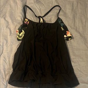 Black Floral Speedo tankini